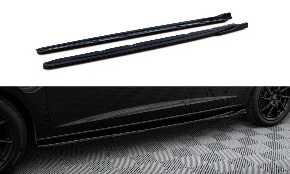 Maxton Design Seat Leon Cupra/Fr 12-20 v4 Side Skirt Extensions - Gloss (2012-2020) 4 SE LE 3F CU SD4G