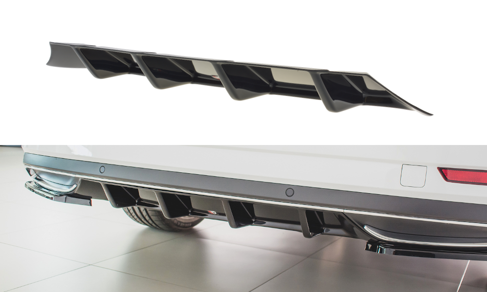 Maxton Design Skoda Superb 19+ Rear Diffuser - Gloss (2019+) 5 SK SU 3F RS1G