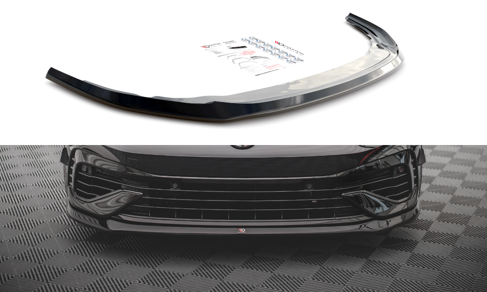 Maxton Design VW Golf Mk8 R v5 Front Lip - Gloss Black (2020-2024) 2 VW GO 8 R FD5G