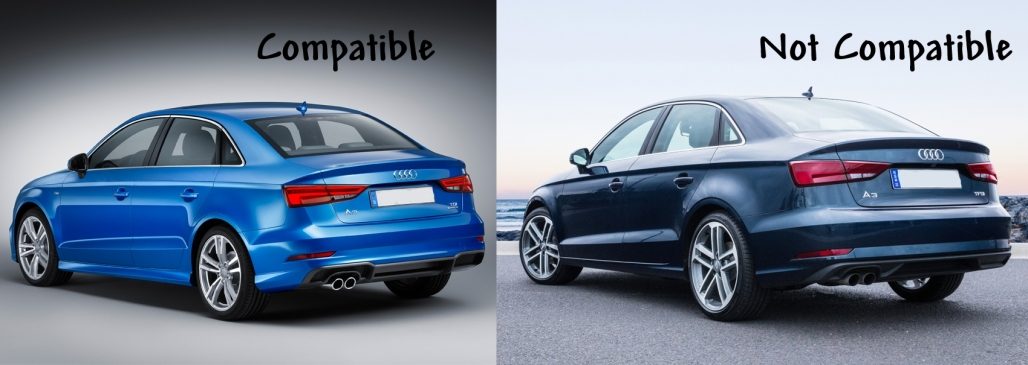 Audi A3 Saloon 16-19 S-Line Fit S3 Diffuser 4 b2b rear bumper valance diffuser suitable for audi a3 5996710 6042058