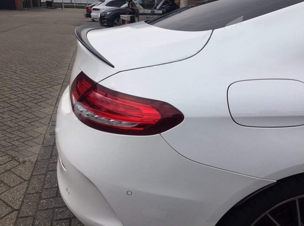 Mercedes C205 Coupe 14-19 Gloss AM Flick Style Boot Spoiler 4 b2b trunk boot spoiler suitable for mercedes c class 6001385 6091233