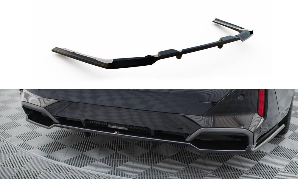 Maxton BMW 5 Series G60 Msport Gloss Rear Lip with Bars (2024+) 4 eng pm Central Rear Splitter with vertical bars V 1 BMW 5 M Pack G60 20601 1