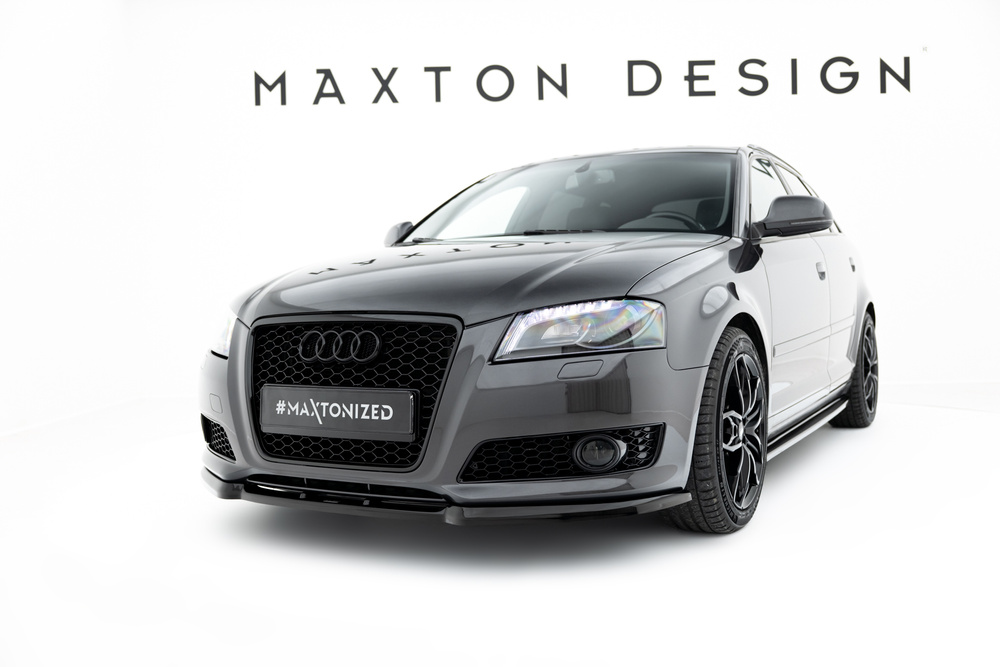 Maxton Design Audi A3 Front Splitter - Gloss (8P 2008-2013) 1 Maxton Design Audi A3 Front Splitter - Gloss (8P 2008-2013)