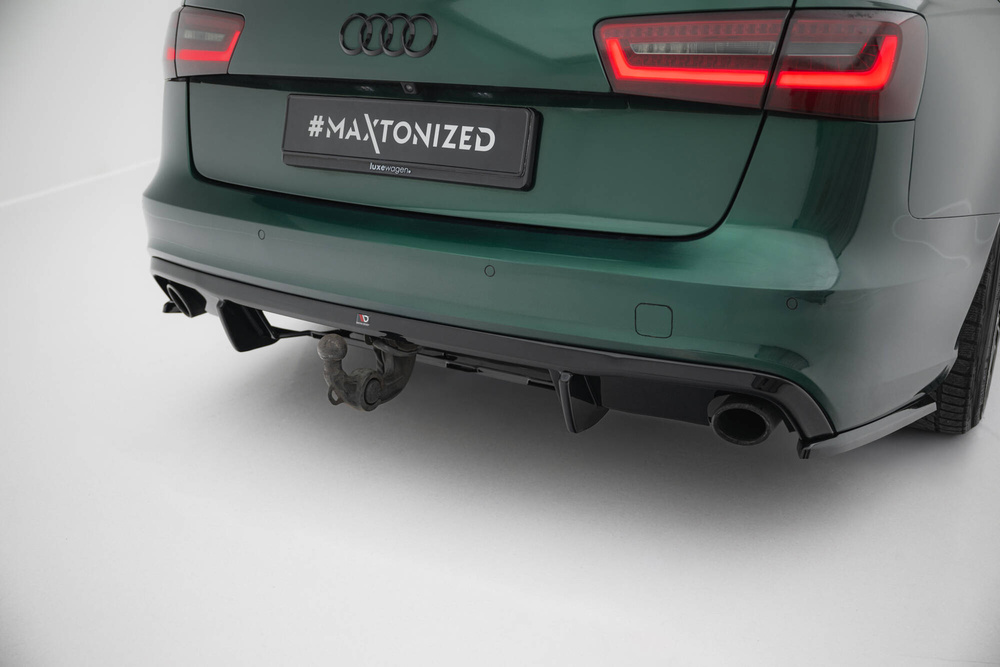 Maxton Design Audi A6 C7 S-Line Diffuser - Gloss Black Single Left & Right Exit (2011-2014) 3 Maxton Design Audi A6 C7 S-Line Diffuser - Gloss Black Single Left & Right Exit (2011-2014) - Image 3
