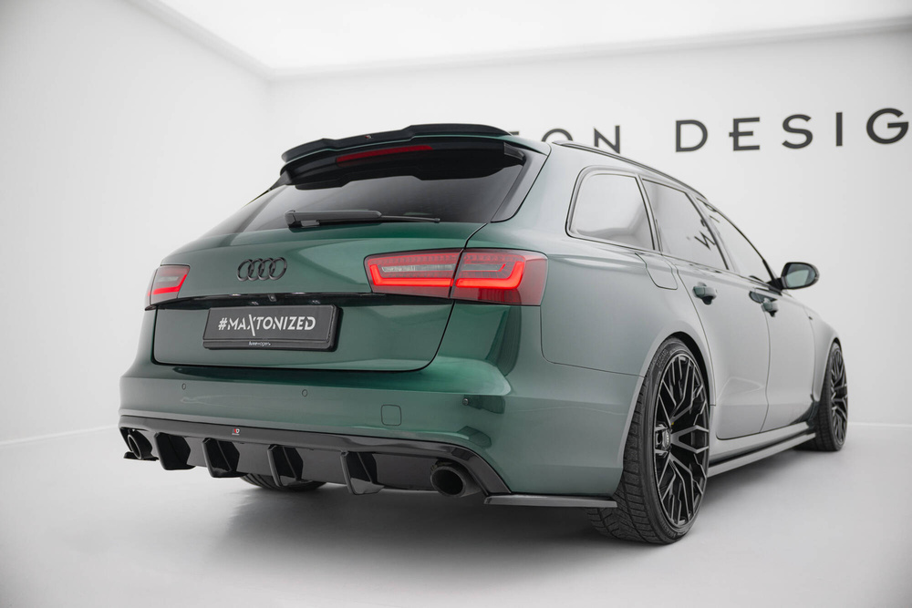 Maxton Design Audi A6 C7 S-Line Diffuser - Gloss Black Single Left & Right Exit (2011-2014) 1 Maxton Design Audi A6 C7 S-Line Diffuser - Gloss Black Single Left & Right Exit (2011-2014)