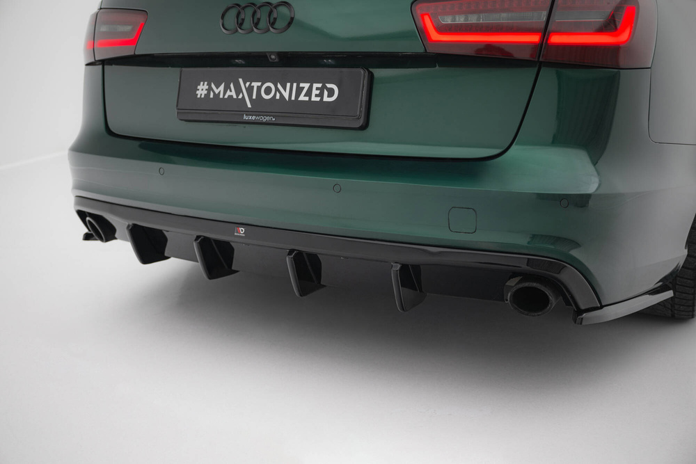 Maxton Design Audi A6 C7 S-Line Diffuser - Gloss Black Single Left & Right Exit (2011-2014) 6 Maxton Design Audi A6 C7 S-Line Diffuser - Gloss Black Single Left & Right Exit (2011-2014) - Image 6