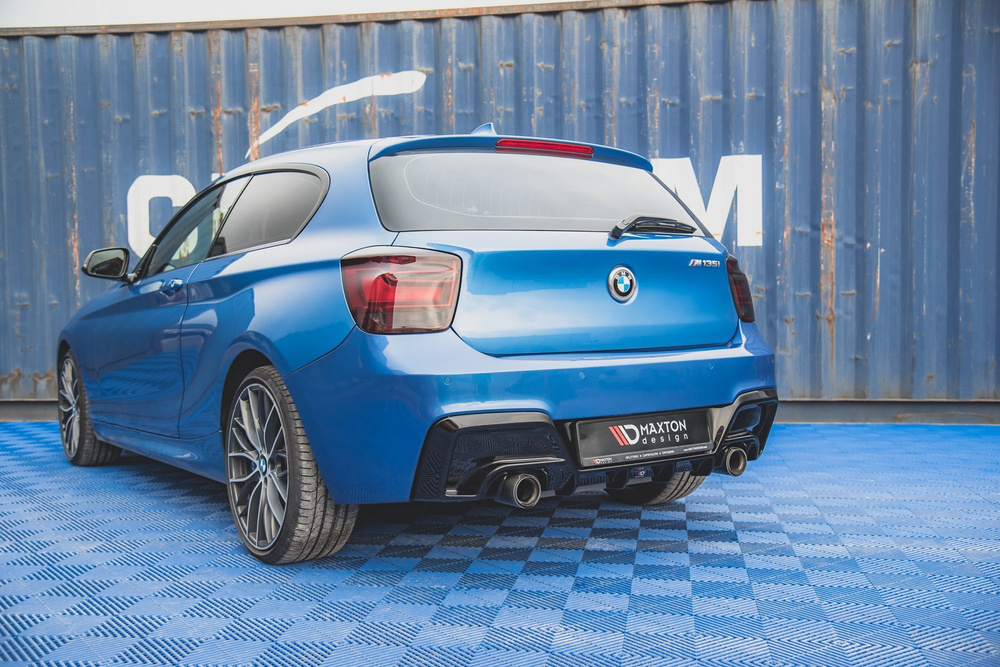 Maxton Design Bmw 1 Series Msport Rear Diffuser - Gloss Single Left & Right Exit (M135i F20 2011-2015) 3 Maxton Design Bmw 1 Series Msport Rear Diffuser - Gloss Single Left & Right Exit (M135i F20 2011-2015) - Image 3