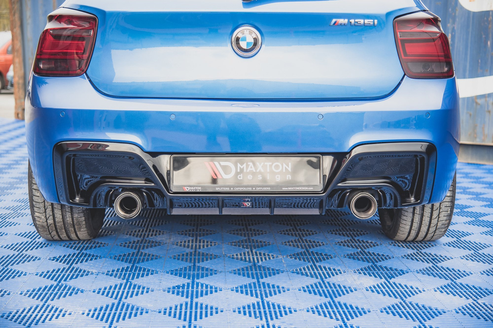 Maxton Design Bmw 1 Series Msport Rear Diffuser - Gloss Single Left & Right Exit (M135i F20 2011-2015) 1 Maxton Design Bmw 1 Series Msport Rear Diffuser - Gloss Single Left & Right Exit (M135i F20 2011-2015)