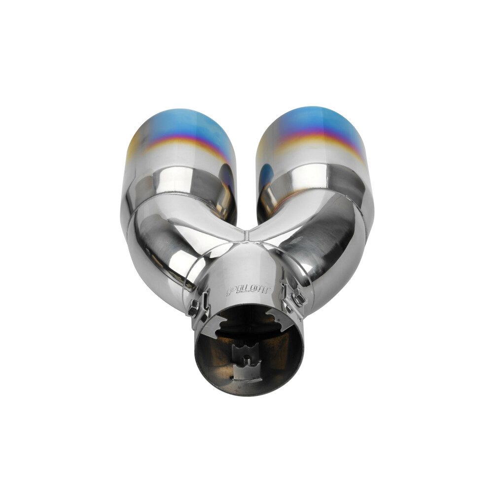 Pilot 76mm Gti Style Blue Tapered Edge Univeral Exhaust Tip TS-73 2 60125 S 02