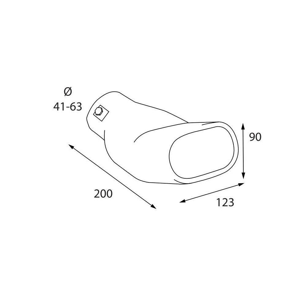 Pilot Letterbox Universal Exhaust Tip TS-74 4 60126 D 01