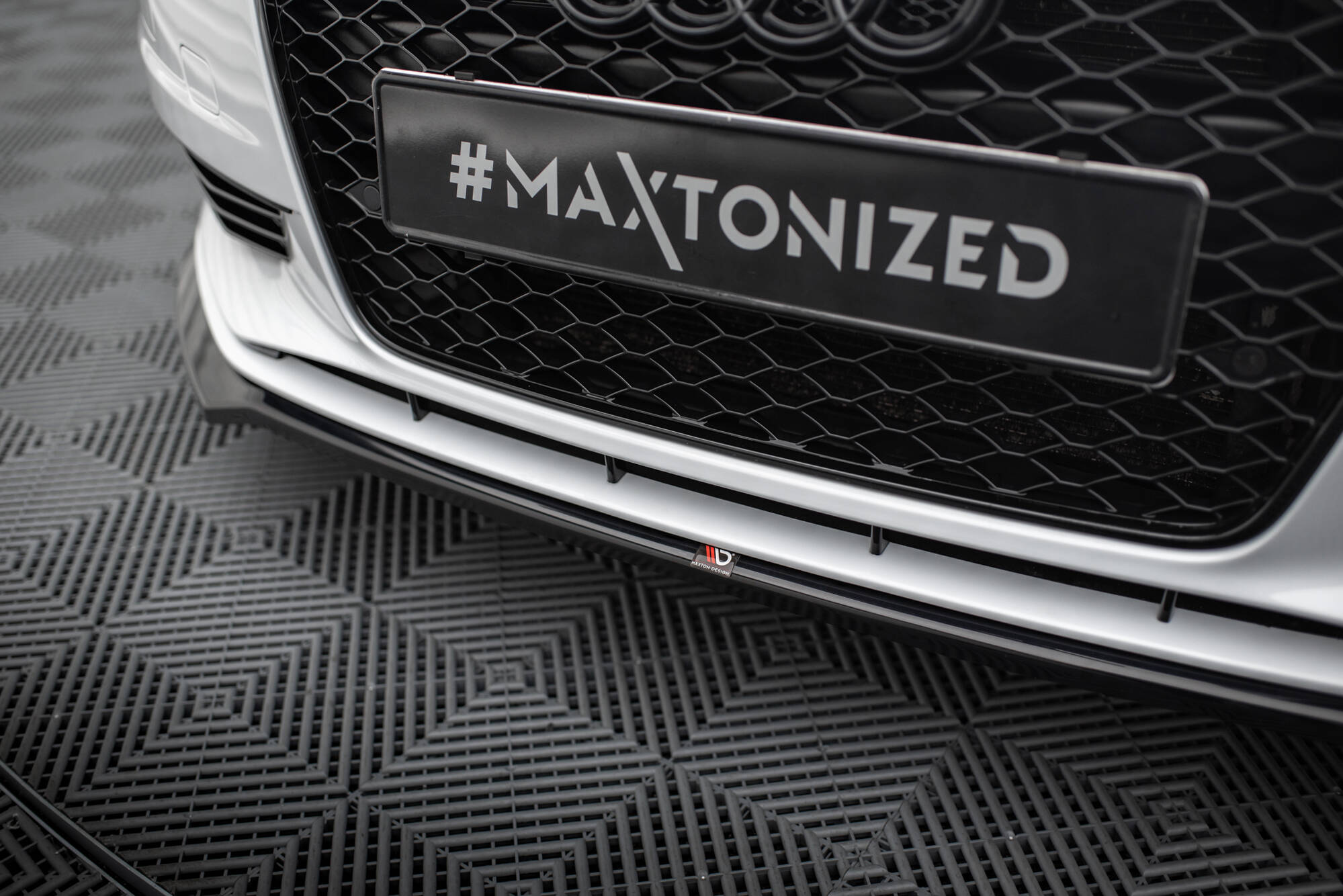 Maxton Design Audi A3 SE Saloon 13-16 v2 Front Lip - Gloss (2013-2016) 2 AU A3 3 S FD2G d