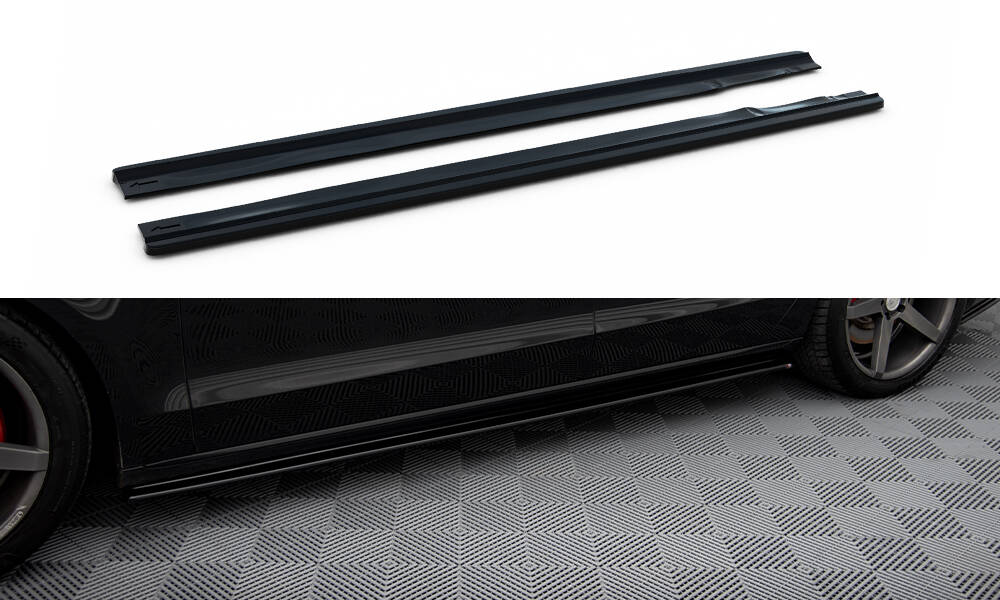 Maxton Design Audi A8 D4 Side Skirt Extensions - Gloss (2010-2017) 4 AU A8 D4 SD1G