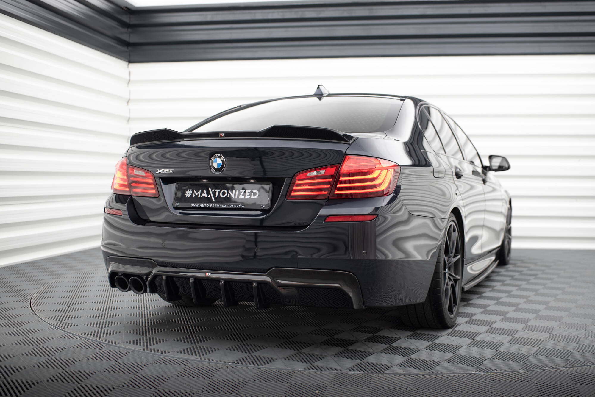 Maxton Design BMW F10 Msport Twin Left Diffuser - Gloss 4 BM 5 10 MPACK RS2GOO b