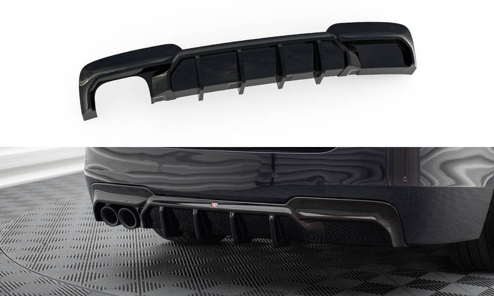 Maxton Design BMW F10 Msport Twin Left Diffuser - Gloss 5 BM 5 10 MPACK RS2GOO