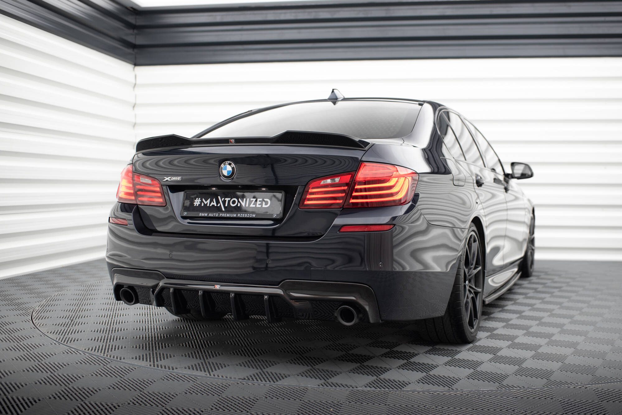 Maxton Design BMW 5 Series F10 MSport Rear Diffuser Dual Exhaust (2010-2017) 1 BMW 5 Series F10 MSport Rear Diffuser