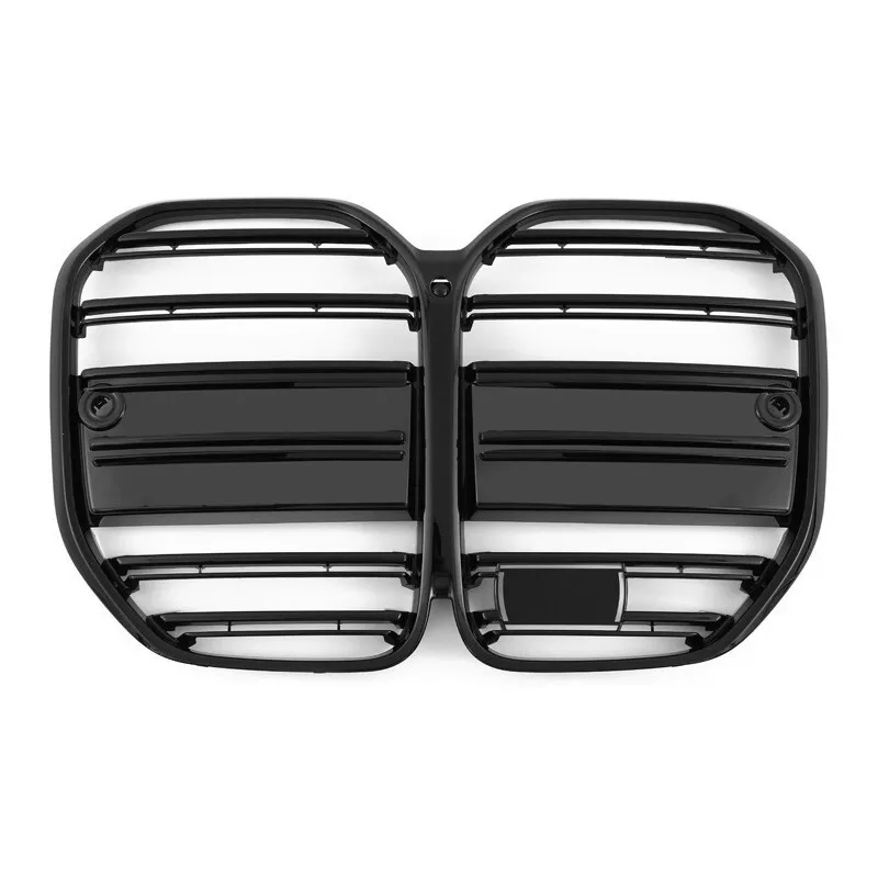 BMW 4 Series G22 Black Kidney Grilles - Gloss Black Twin Fin (2021-2023) 3 G22 2door
