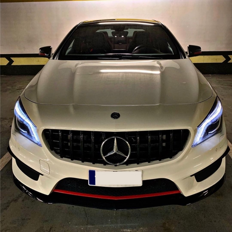 Mercedes CLA C117 Facelift GTR Style Grill - Gloss Black 4 b2b front central grille suitable for mercedes cla 5996697 6042757