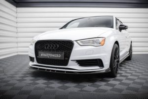 Maxton Design Audi A3 13-16 SE Saloon v1 Front Lip - Gloss (2013-2016)