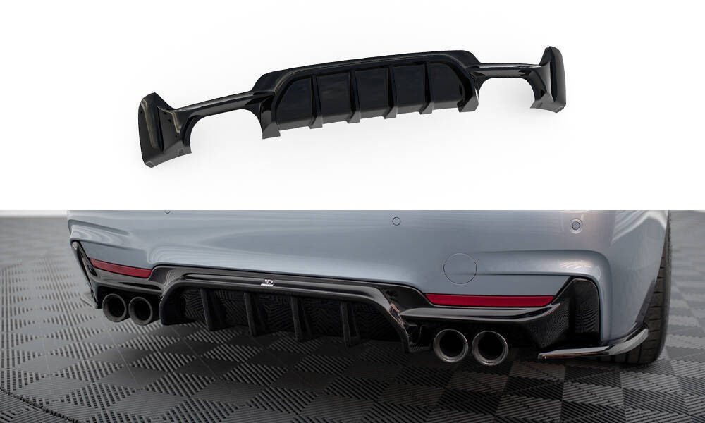 Maxton Design BMW 4 Series Msport F32/F36 Quad Diffuser - Gloss (2013-2020) 4 BM 4 F32 MPACK RS1GOO OO