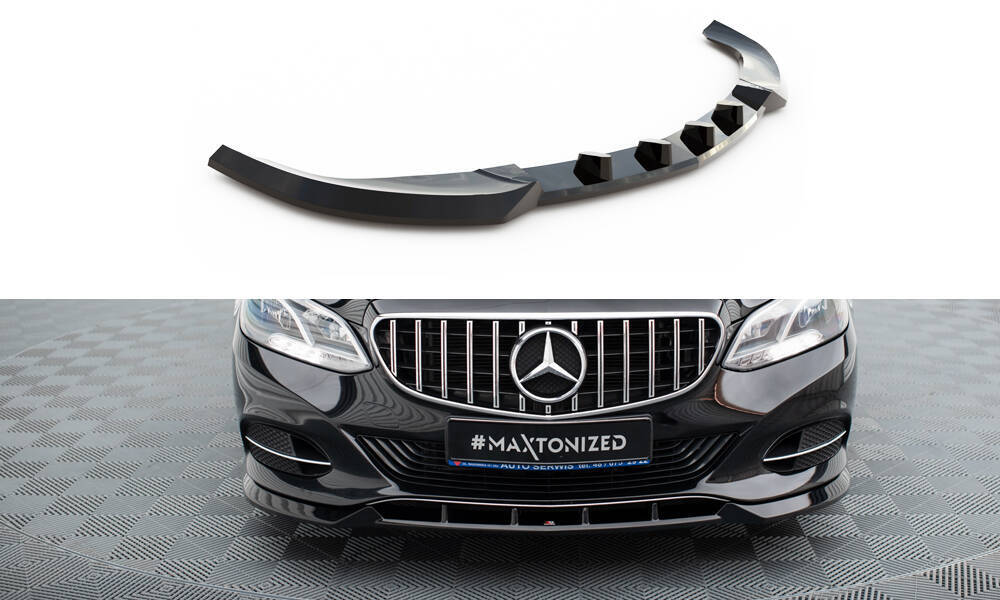 Maxton Design Mercedes W212 SE 12-16 Front v1 Splitter - Gloss (2012-2016) 4 eng pm Front Splitter Mercedes Benz E W212 Facelift 20845 1