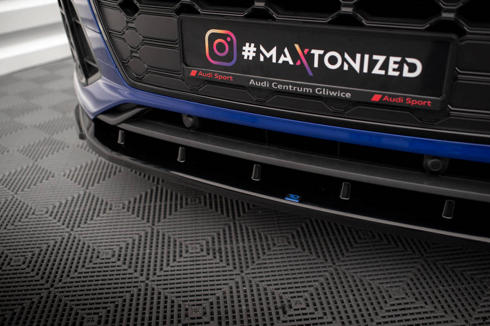 Maxton Design Audi Q5 Mk2 Facelift v2 Front Lip - Gloss (2020+) 2 eng pm Front Splitter V 2 Audi SQ5 Q5 S Line SUV Sportback Mk2 Facelift 18457 3