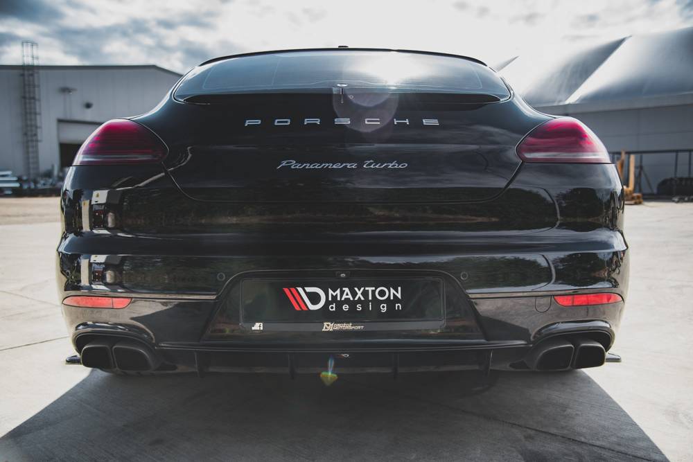 Maxton Design PORSCHE PANAMERA TURBO 970 FACELIFT Rear Diffuser - Gloss (2013-2016) 3 eng pm Rear Valance Porsche Panamera Turbo 970 Facelift 11126 4