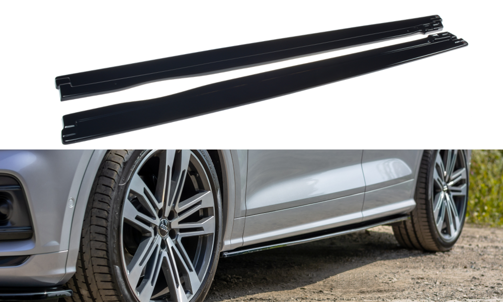 Maxton Design Audi Q5 Mk2 S-Line Side Skirt Extensions- Gloss (2017+) 2 eng pm SIDE SKIRTS DIFFUSERS Audi SQ5 Q5 S line MkII 8580 8