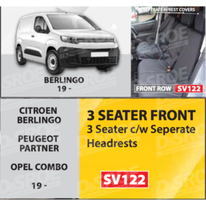 Seat Covers - Citroen Berlingo / Peugeot Partner (2018+) 7 Seat Covers - Citroen Berlingo / Peugeot Partner (2018+)