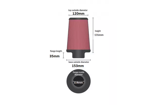APP Air Filter 101mm 4 A FILT 114 503b