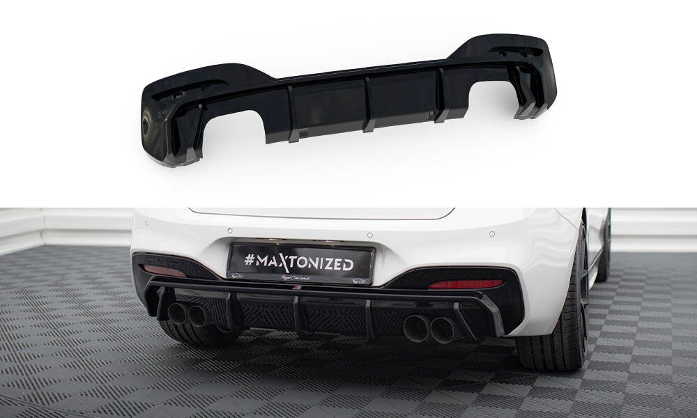 Maxton Design BMW F20 1 Series 15-19 Msport Quad Exit Diffuser-Gloss (2015-2019) 1 Maxton Design BMW F20 1 Series 15-19 Msport Quad Exit Diffuser-Gloss