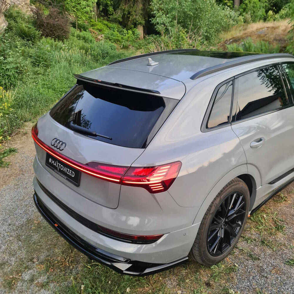 Maxton Design Audi E-Tron Rear Lip - Gloss (2018-2022) 2 eng pm Central Rear Splitter with vertical bars Audi e Tron S Line 20795 6