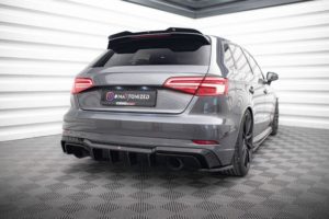 Maxton Design Audi A3 Hatchback 8v 16-19 Diffuser Single Left & Right Exit - Gloss (2016-2019) 13 Maxton Design Audi A3 Hatchback 8v Diffuser - S-Line Quad Gloss