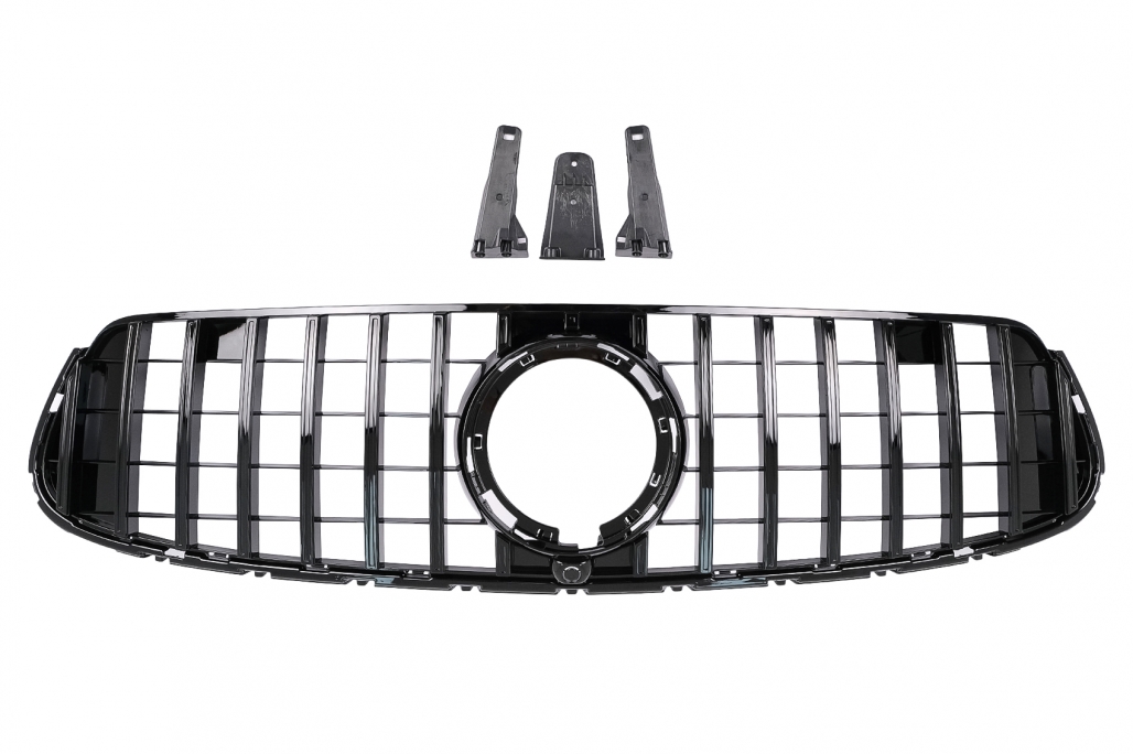 Mercedes GLC Grill - Gloss Black GTR Style (X253 2020-2023) 2 b2b front central grille suitable for mercedes glc 6000524 6075923