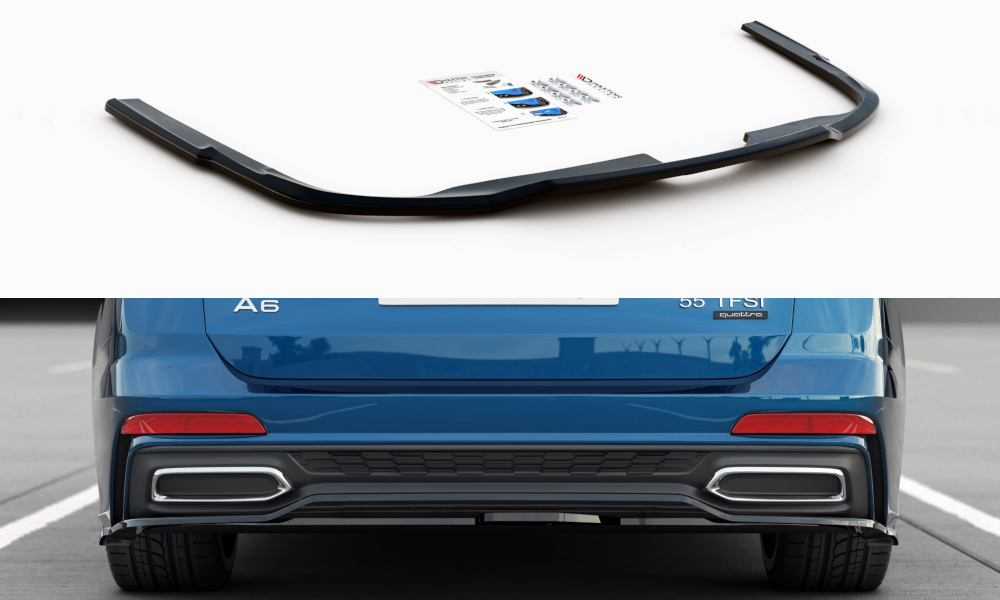 Maxton Design Audi A6 C8 Rear Lip - Gloss (2018-2023) 2 eng pl Rear Splitter Audi A6 S Line C8 10027 10
