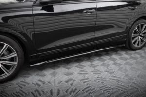 Maxton Design Audi Q8 S-Line Side Skirt Extensions V.2 - Gloss (Mk1 2018-2023)