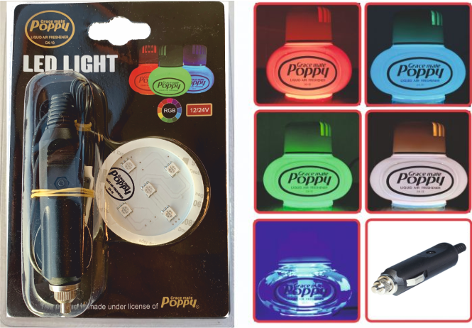 Poppy Air Freshener 2 poppy grace mate rgb aansteker plug verlichting lampje 1