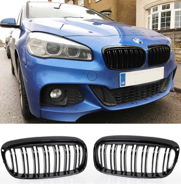 BMW 2 Series Grand Tourer Gloss Black Kidney Grilles 1 BMW 2 Series Grand Tourer Gloss Black Kidney Grilles
