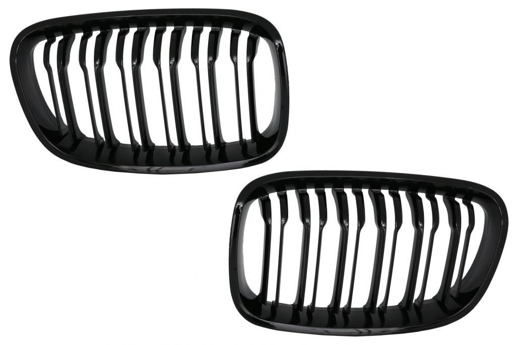 BMW 1 Series F20 Black Kidney Grilles - Twin Fin Gloss (2011-2018) 4 BMW 1 Series F20 Black Kidney Grilles - Twin Fin Gloss (2011-2018) - Image 4