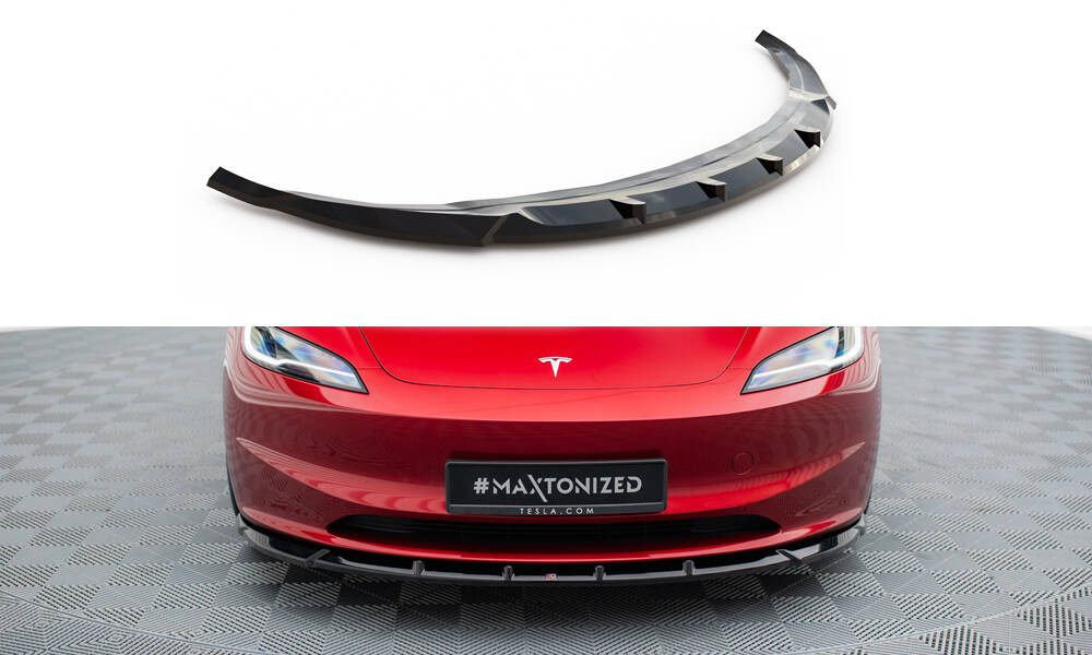 Maxton Design Tesla Model 3 Highland Front Lip - V2 Gloss (2023+) 4 Maxton Design Tesla Model 3 Highland Front Lip - V2 Gloss (2023+) - Image 4
