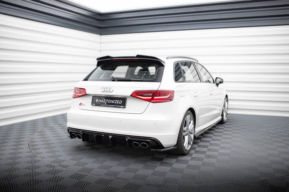 Maxton Design Audi A3 Diffuser - S-Line Quad Gloss (Hatchback S-Line 2013-2016) 1 Maxton Design Audi A3 Diffuser - S-Line Quad Gloss (Hatchback S-Line 2013-2016)