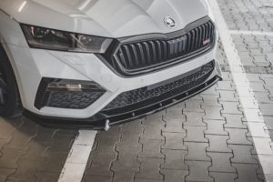 Maxton Design Skoda Octavia Mk4 VRS Front Lip v1 - Gloss (2019-2024)