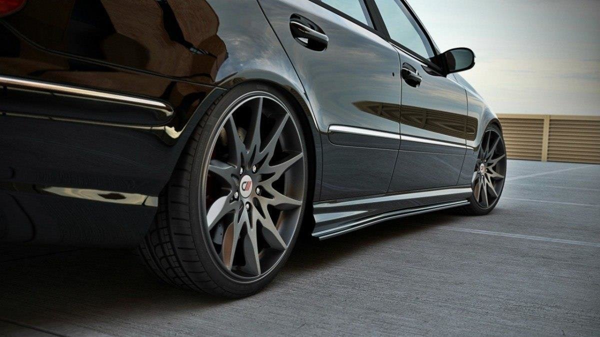 Maxton Design Mercedes W211 AMG Side Skirt Extensions 2 Maxton Design Mercedes W211 AMG Side Skirt Extensions - Image 2