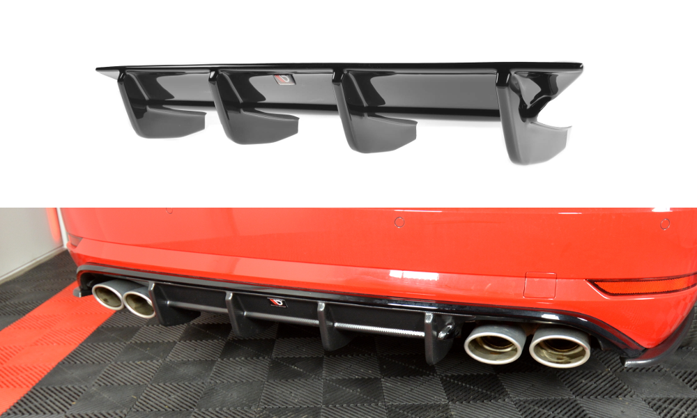 Maxton Design VW Golf 7.5 R Estate Rear Diffuser Add On - Gloss 4 Maxton Design VW Golf 7.5 R Estate Rear Diffuser Add On - Gloss - Image 4
