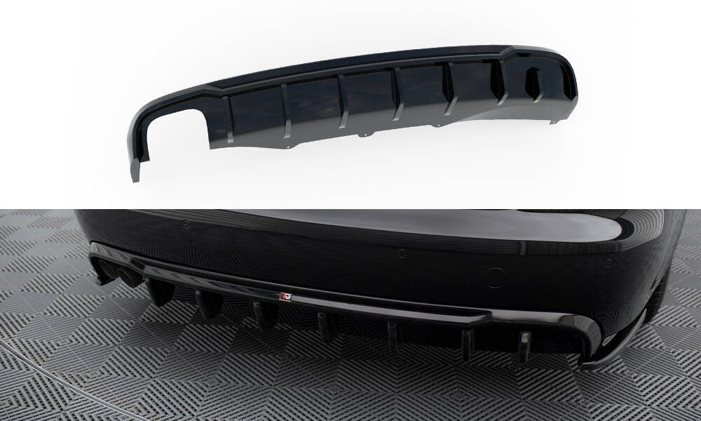 Maxton Design Audi A4 B8 Diffuser - Gloss Twin Left Exit (2008-2011) 2 Maxton Design Audi A4 B8 Diffuser - Gloss Twin Left Exit (2008-2011) - Image 2