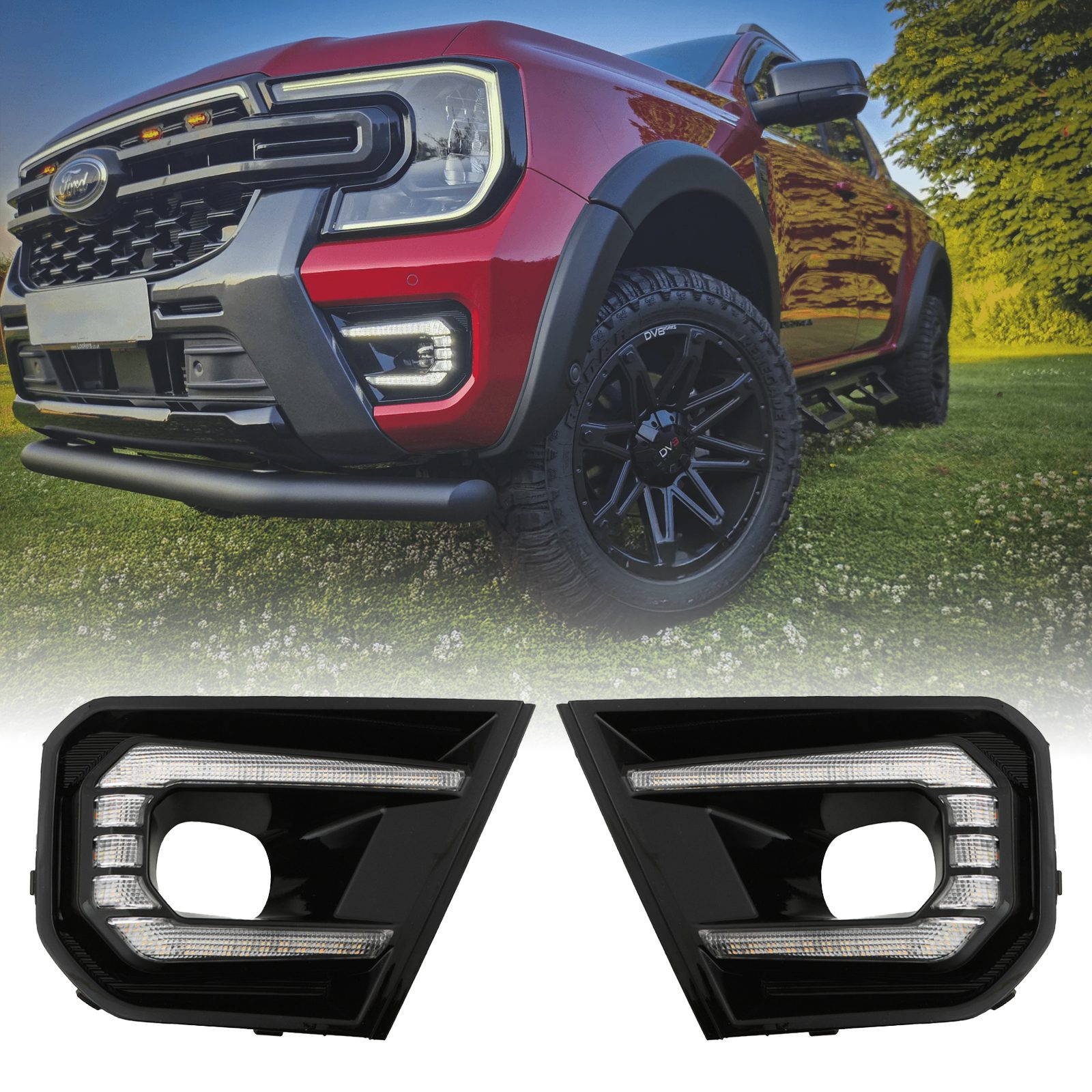 Ford Ranger T9 Wildtrak LED DRL indicator Lights (2023+) 1 Ford Ranger T9 Wildtrak LED DRL indicator Lights