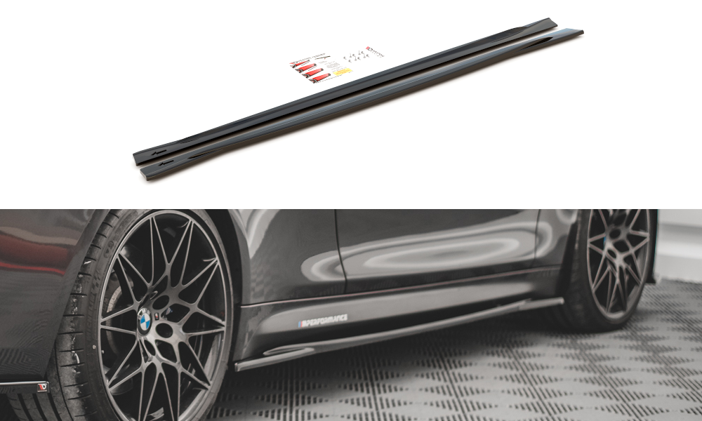 Maxton Design BMW F82 M4 Side Skirt Extensons - Gloss (2014-2021) 2 Maxton Design BMW F82 M4 Side Skirt Extensons - Gloss (2014-2021) - Image 2