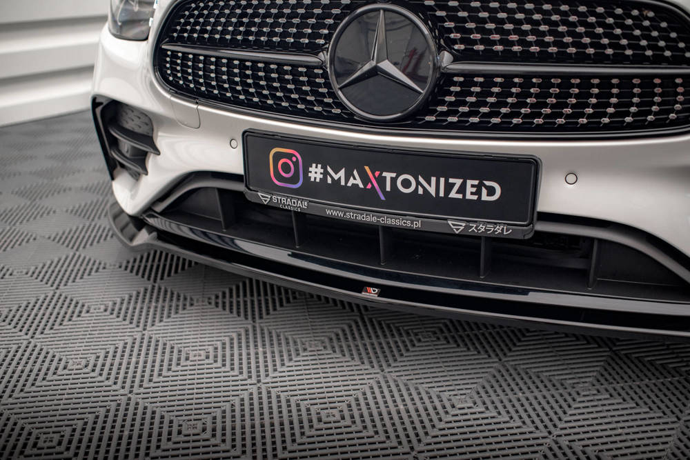 Maxton Design Mercedes E-Class W213 Facelift AMG-Line Splitter v1 - Gloss (2021+) 3 Maxton Design Mercedes E-Class W213 Facelift AMG-Line Splitter v1 - Gloss (2021+) - Image 3
