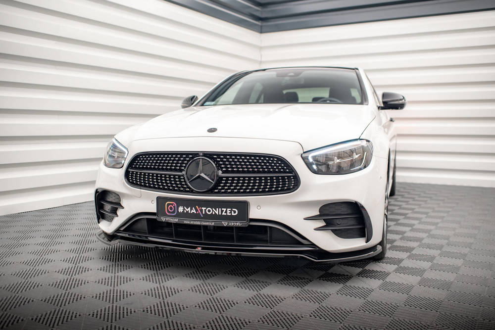 Maxton Design Mercedes E-Class W213 Facelift AMG-Line Splitter v1 - Gloss (2021+) 2 Maxton Design Mercedes E-Class W213 Facelift AMG-Line Splitter v1 - Gloss (2021+) - Image 2