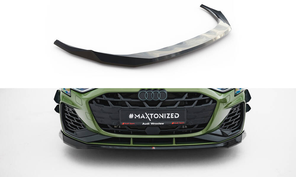 Maxton Design Audi A3 Front Splitter v2 - Gloss (8Y S-Line 2024+) 4 Maxton Design Audi A3 Front Splitter v2 - Gloss (8Y S-Line 2024+) - Image 4