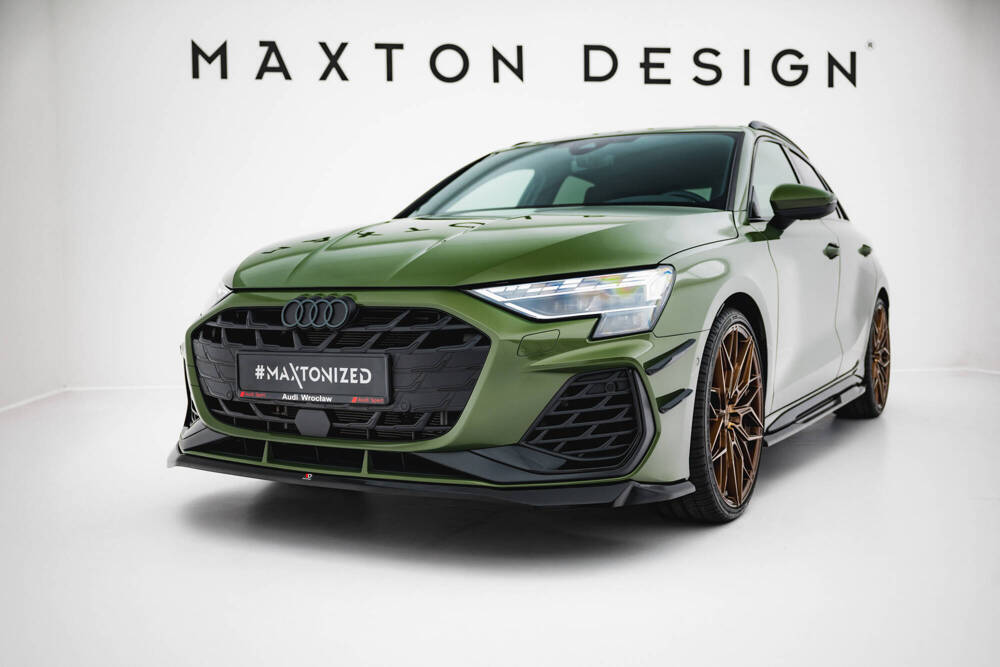 Maxton Design Audi A3 Front Splitter v2 - Gloss (8Y S-Line 2024+) 2 Maxton Design Audi A3 Front Splitter v2 - Gloss (8Y S-Line 2024+) - Image 2